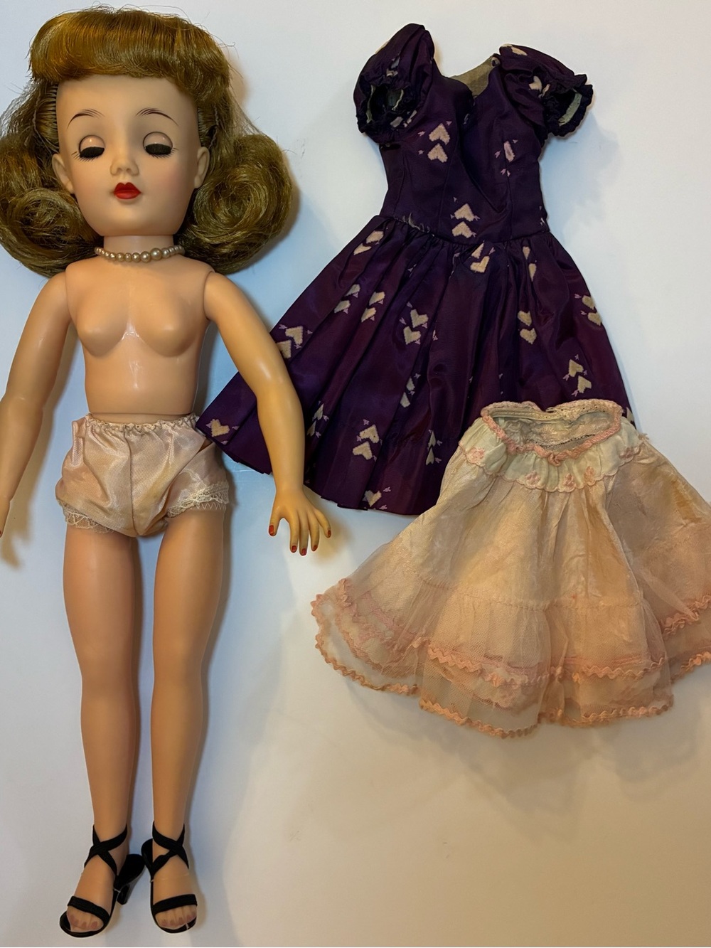 Vintage 18” Ideal Miss Revlon Doll VT-18 Kissing Pink Heart Dress (#1)